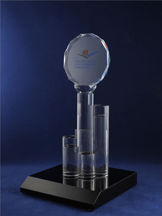 Nur Plaket Siyah kaideli kristal plaket
