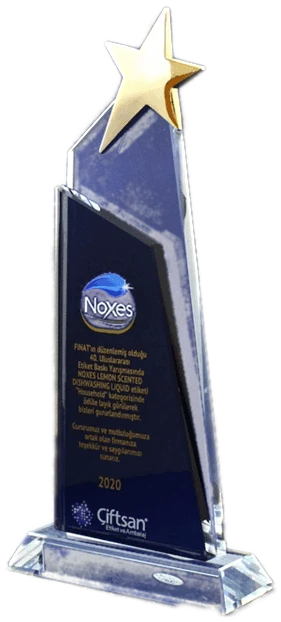 Nur Plaket Yıldızlı kristal ödül plaketi