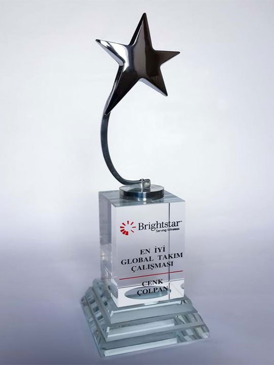 Nur Plaket NP-178 kodlu lazer ürün, 5 × 5 × 8 cm