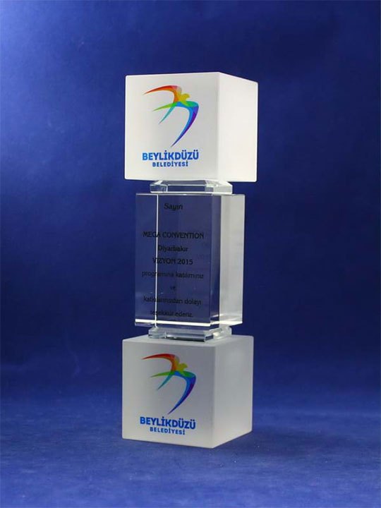 Nur Plaket NP-182 kodlu lazer ürün, 6 × 21 cm