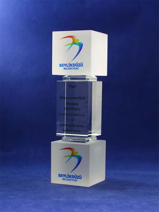 Nur Plaket NP-182 kodlu lazer ürün, 6 × 21 cm