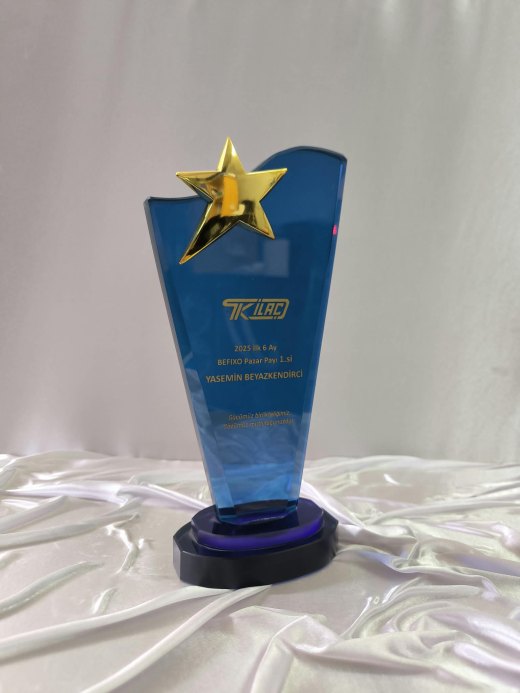 Nur Plaket NP-193 kodlu masaüstü ürün, 7,5 × 17 cm