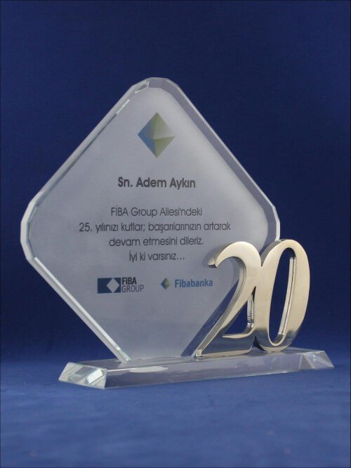 Nur Plaket NP-012 kodlu plaket, 17,5 × 17 cm