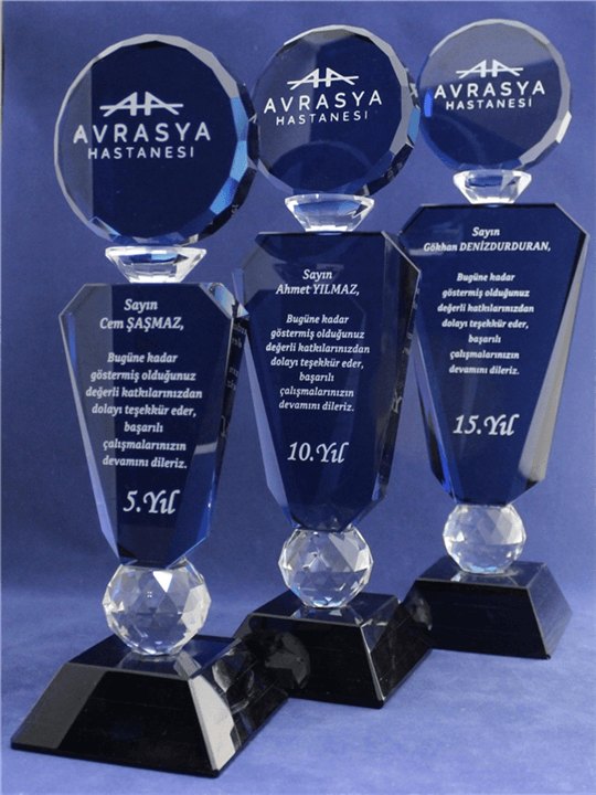Nur Plaket NP-017 kodlu plaket, 7,5 × 27,5 cm / 8,5 × 27,5 cm / 9,5 × 29,5 cm