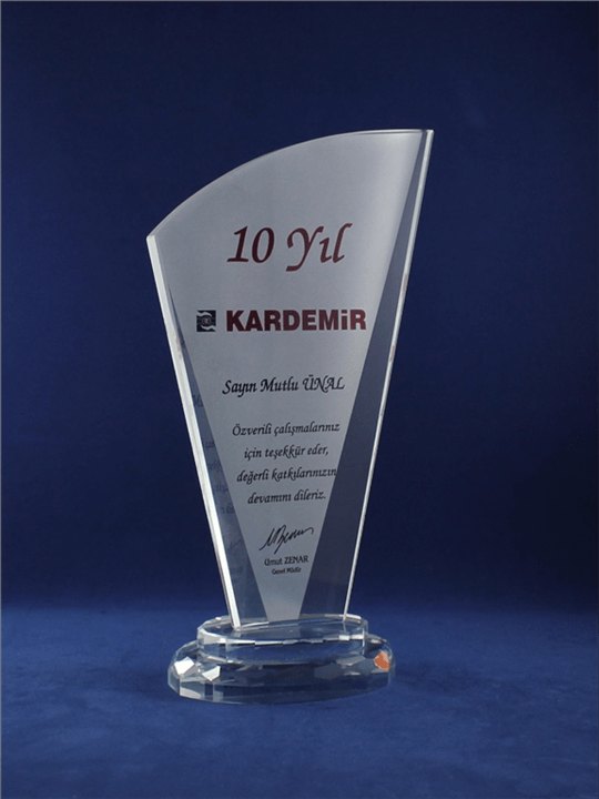 Nur Plaket NP-043 kodlu plaket, 10 × 24,5 cm