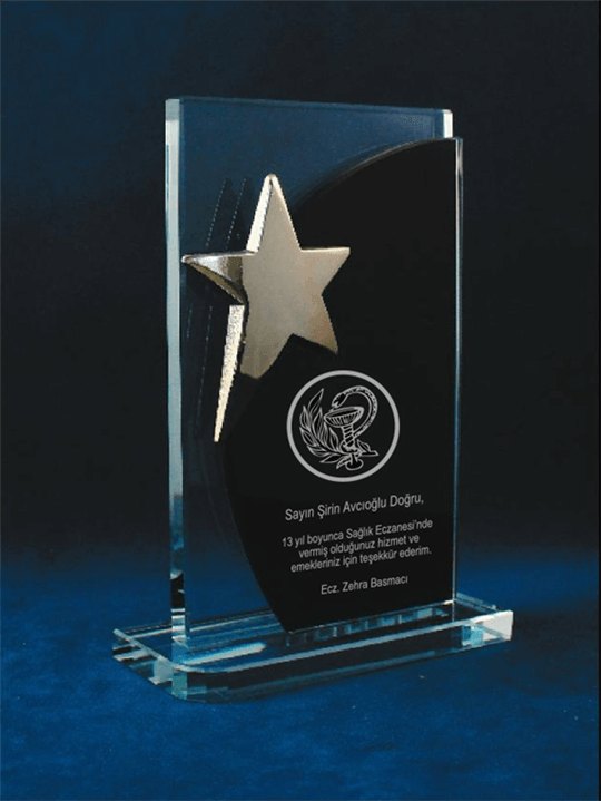 Nur Plaket NP-052 kodlu plaket, 17,5 × 12 cm