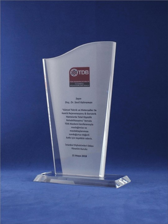 Nur Plaket NP-053 kodlu plaket, 12,5 × 21 cm