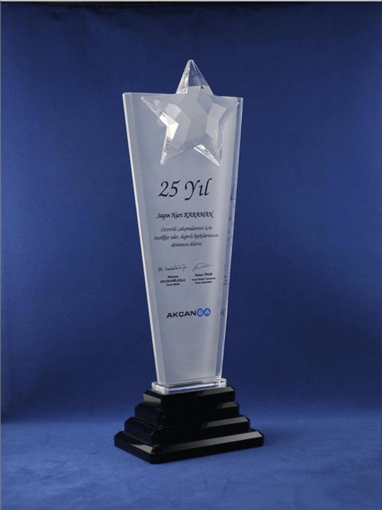 Nur Plaket NP-059 kodlu plaket, 10,5 × 31 cm