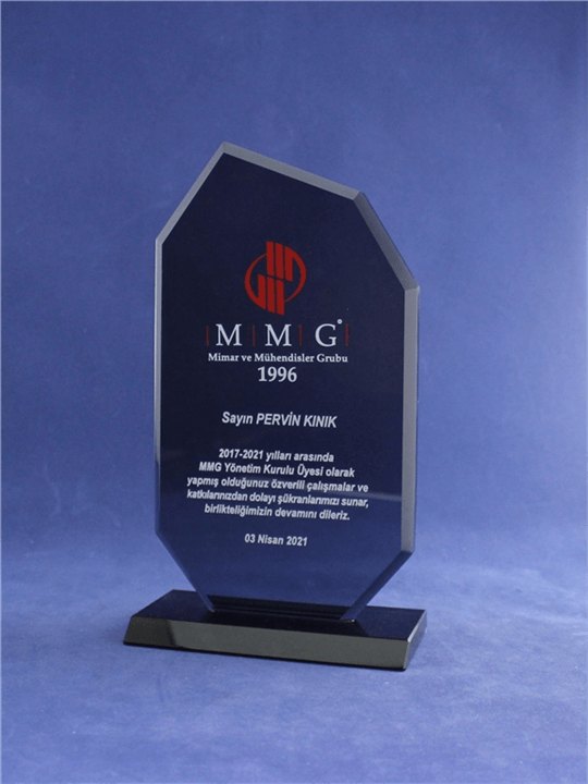 Nur Plaket NP-077 kodlu plaket, 11 × 20 cm