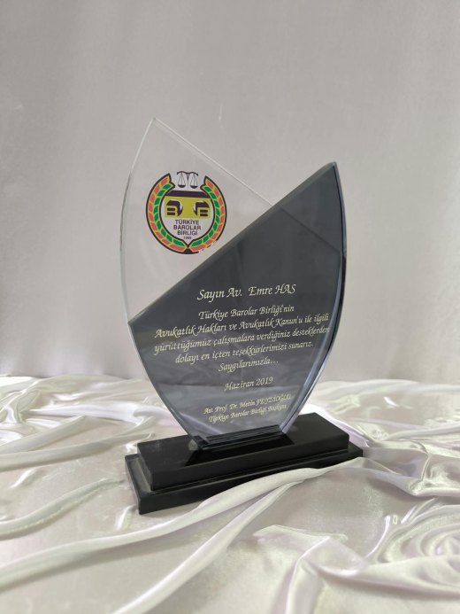 Nur Plaket NP-005 kodlu plaket, 23 × 9 cm