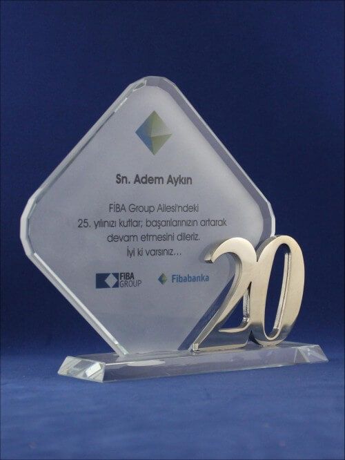 Nur Plaket NP-012 kodlu plaket, 17,5 × 17 cm