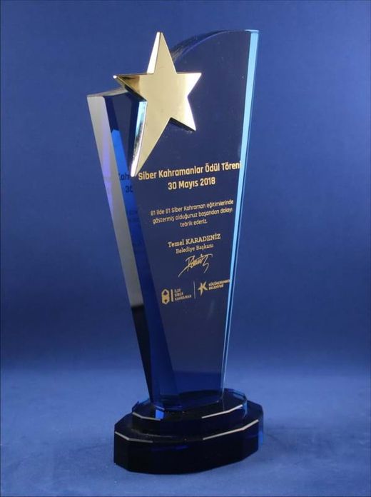 Nur Plaket NP-013 kodlu plaket, 11 × 25 cm
