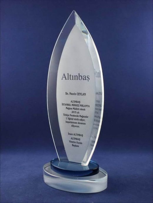 Nur Plaket NP-018 kodlu plaket, 9 × 25 cm