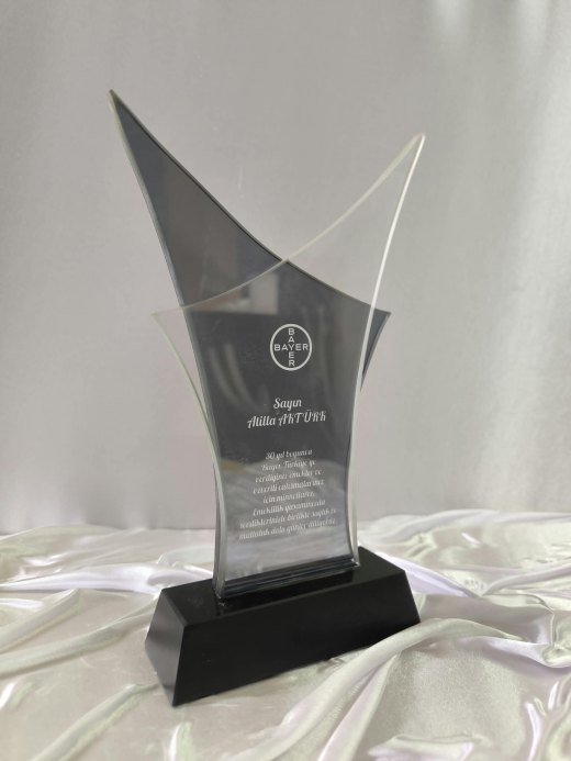 Nur Plaket NP-018 kodlu plaket, 9 × 25 cm
