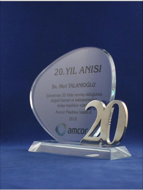 Nur Plaket NP-026 kodlu plaket, 16 × 15,5 cm