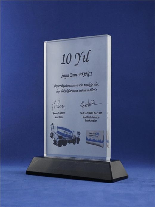 Nur Plaket NP-038 kodlu plaket, 16,5 × 20 cm