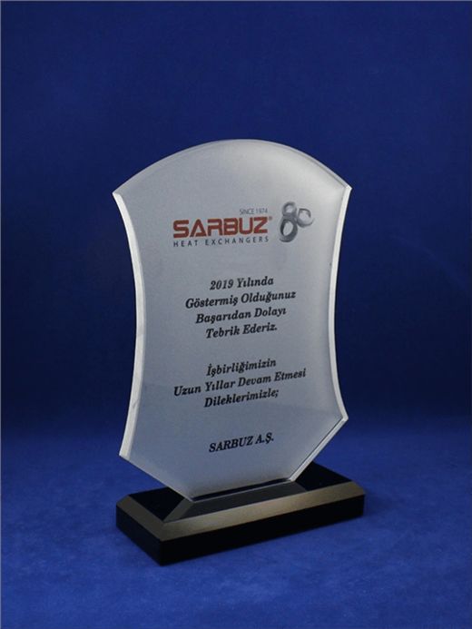 Nur Plaket NP-062 kodlu plaket, 13 × 20 cm