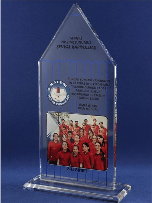 Nur Plaket NP-065 kodlu plaket, 21,5 × 11,5 cm
