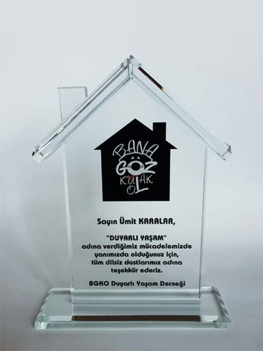 Nur Plaket NP-094 kodlu plaket, 10 × 19 cm