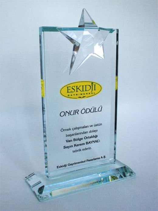 Nur Plaket NP-099 kodlu plaket, 10 × 24 cm