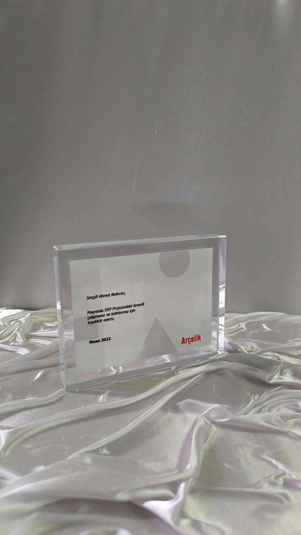 Nur Plaket NP-229 kodlu 3 boyutlu ürün, 15 x 20 cm