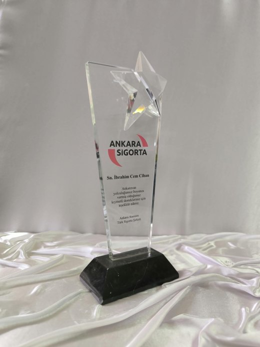 Nur Plaket NP-265 kodlu 3 boyutlu ürün, 25,5 x 10 cm